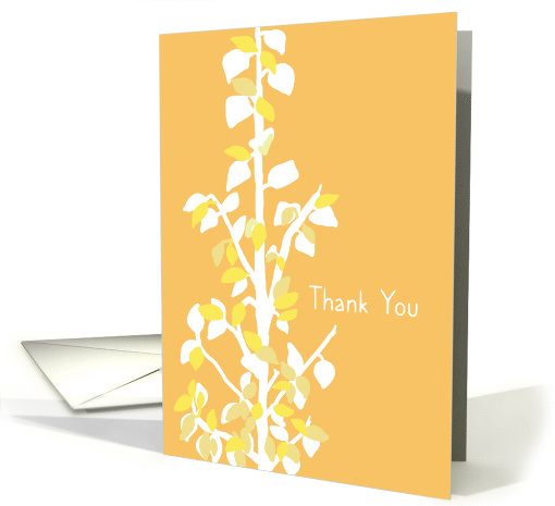 Business Thank You Tree Drawing Orange card (1184802)