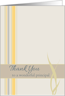 Thank You Principal Yellow Stripes card