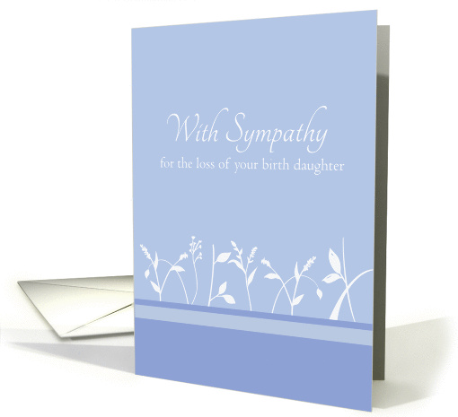 With Sympathy Loss of Birth Daughter White Plant Art card (1209796)