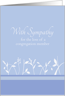 With Sympathy Loss of Congregation Member Plant Art card