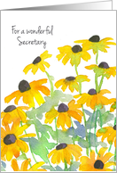Thank You Secretary Black Eyed Susan Flowers card