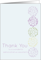 Thank You Administrative Assistant Daisy Purple Flowers card