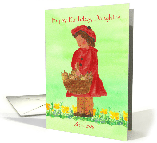 Happy Birthday Daughter With Love Kittens card (122947)