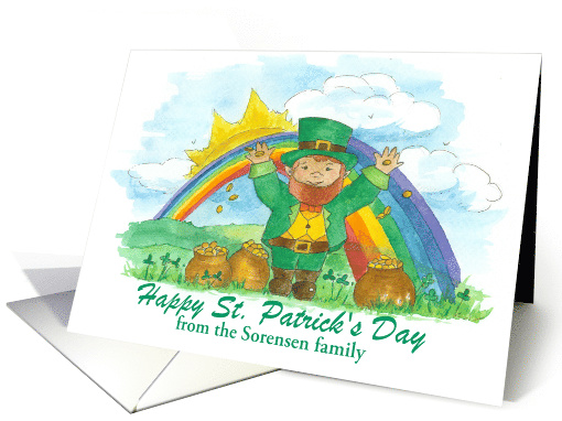 Happy St. Patrick's Day Leprechaun Custom card (1231434)