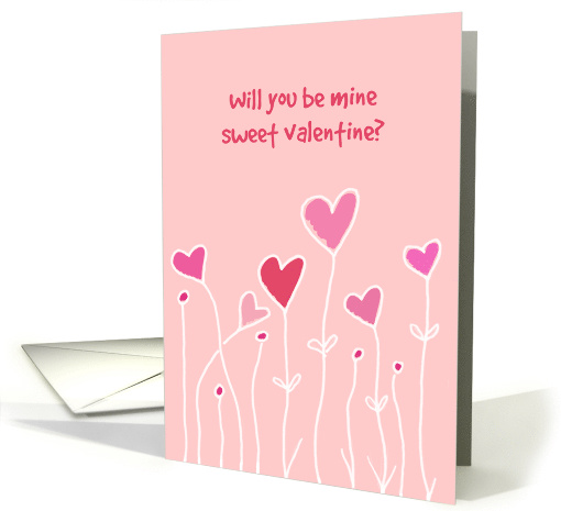 Will You Be Mine Sweet Valentine card (123451)