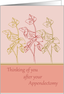 Thinking of you after appendectomy get well soon card