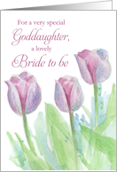 Bridal Shower Congratulations Goddaughter Tulips Watercolor card