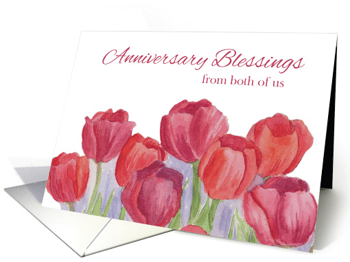 Anniversary Blessings From Both of Us Red Tulips card (1266112)