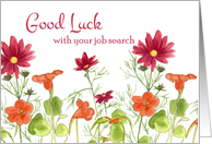 Good Luck With Your Job Search Orange Nasturtium Flowers card