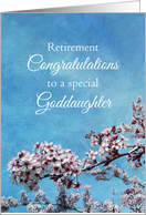 Goddaughter Retirement Congratulations Cherry Blossom Tree card