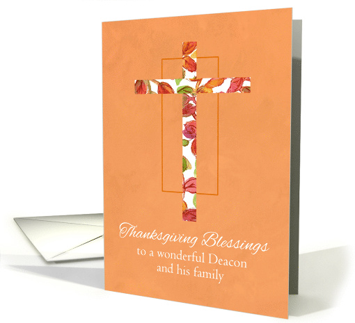 Thanksgiving Blessings Deacon and Family Autumn Cross card (1285600)