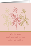 Motorcycle Accident Get Well Card Leaf Branch Illustration card