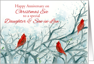 Happy Christmas Eve Anniversary Daughter and Son-in-Law card