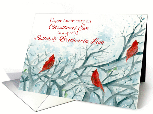 Happy Christmas Eve Anniversary Sister and Brother-in-Law card