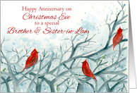 Happy Christmas Eve Anniversary Brother and Sister-in-Law card