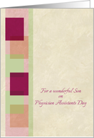 Happy Physician Assistants Day Son Geometric Design card