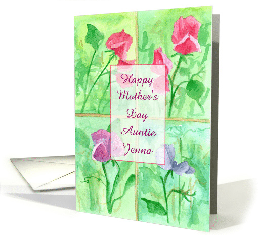 Happy Mother's Day Sweet Peas Flowers Custom card (1368102)