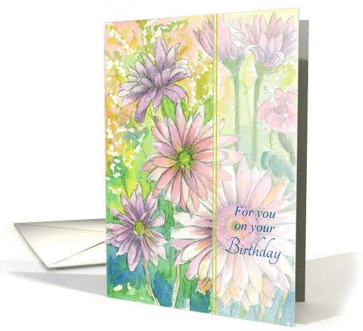 For You on Your Birthday Pink Daisy Flowers card (1376660)