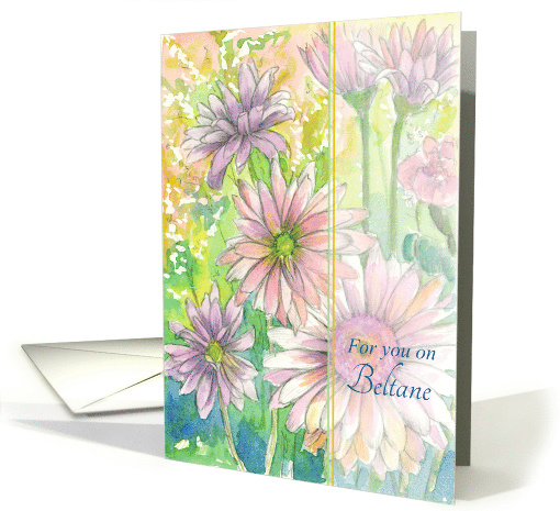 For You On Beltane May Day Pink Daisy Flowers card (1376670)