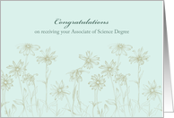 Associate of Science Degree Congratulations Daisy Flowers card