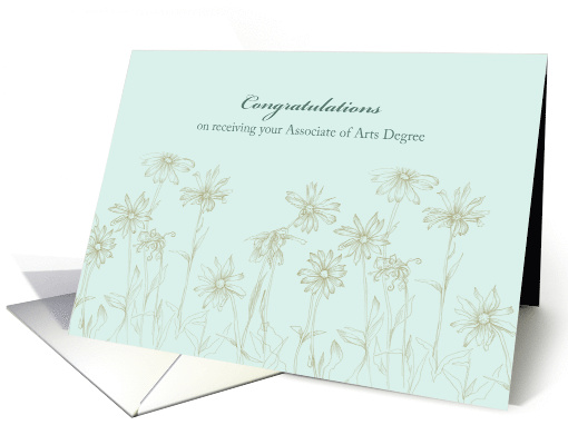 Associate of Arts Degree Congratulations Daisy Flowers card (1380918)