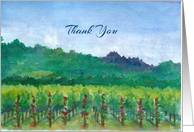 Thank You Vineyard Roses Mountains Landscape card