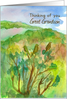 Thinking of You Great Grandson Birds Desert Sagebrush card