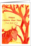 Happy Chinese New Year Of The Horse From Both Of Us card