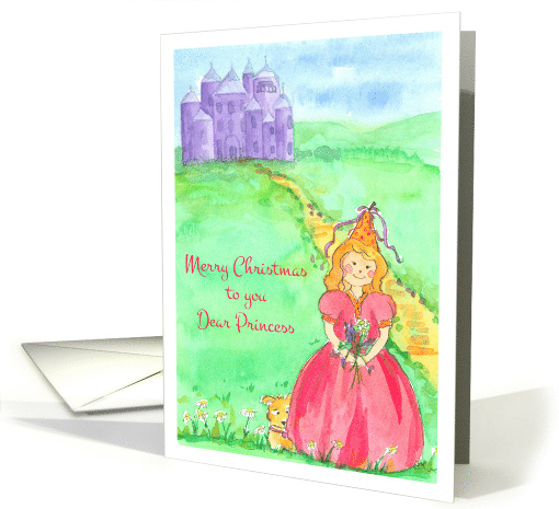 Merry Christmas To You Dear Princess Castle Fairy Tale card (1413384)