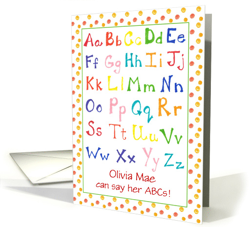 Child Congratulations Learning Alphabet Primary Colors... (1415282)
