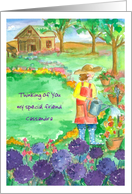 Thinking of You Custom Name Woman Gardening Purple Alliums card