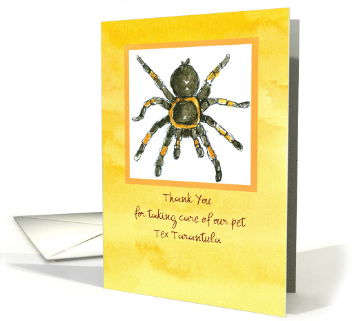 Pet Sitter Thank You Tarantula Spider Custom card (1440280)