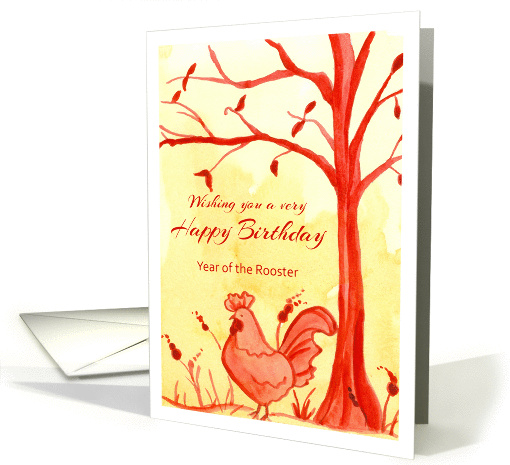 Happy Birthday Year Of The Rooster Chinese Zodiac card (1457756)