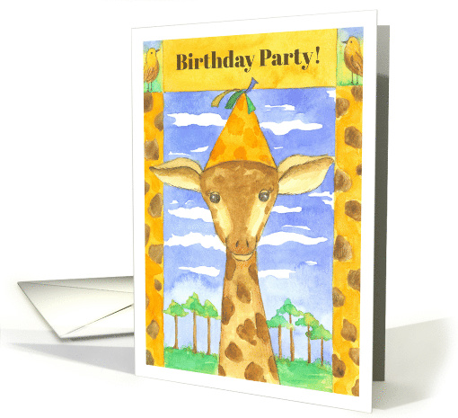 Giraffe Kids Birthday Party Invitation card (1464918)