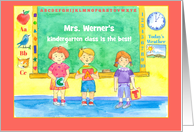 Happy Kindergarten Day Children Classroom card