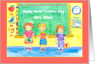 World Teachers’ Day Children Classroom card