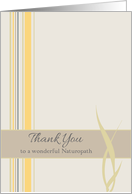 Thank You To A Wonderful Naturopath Earth Tone Stripes card