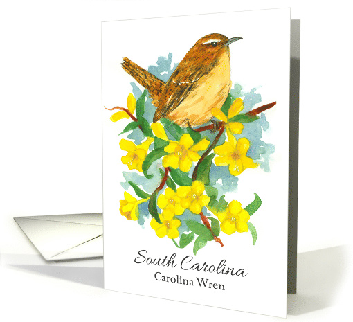 State Bird of South Carolina Wren Jessamine card (1520308)