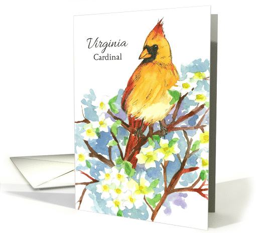 State Bird of Virginia Cardinal Orange Blossom card (1520538)