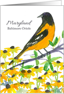 State Bird of Maryland Baltimore Oriole card