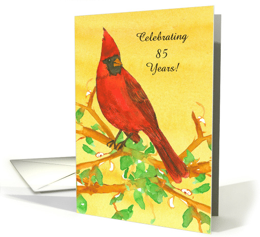 Happy 85th Birthday Party Invitation Cardinal Custom card (1527856)