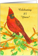 Happy 85th Birthday Party Invitation Cardinal Custom card