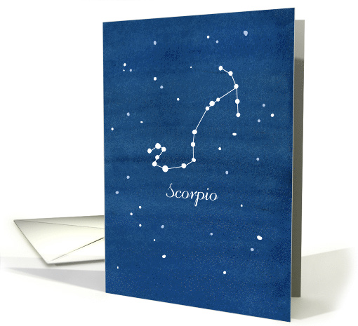 Happy Birthday Scorpio Constellation Stars Night Sky card (1536790)
