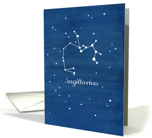 Happy Birthday Sagittarius Constellation Stars Night Sky card