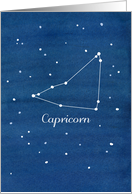 Happy Birthday Capricorn Constellation Stars Night Sky card