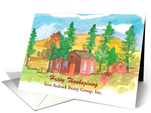 Happy Thanksgiving From Realtor Custom Name card (1542504)