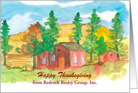 Happy Thanksgiving From Realtor Custom Name card