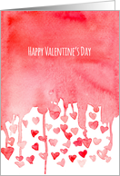 Happy Valentine’s Day Floating Red Hearts card