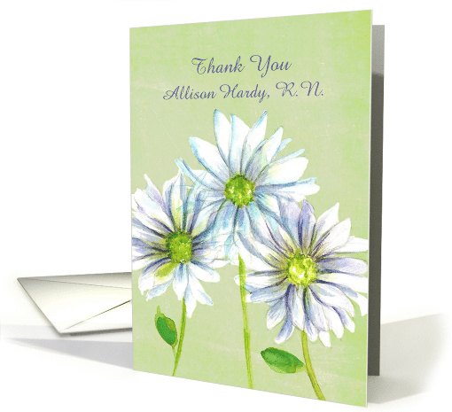 Thank You Nurse Daisies Custom Name card (1555128)