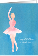 Congratulations To A Lovely Dancer Ballet card